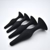 Sex Shop Purple and Black 4pcs/set 4Size Silicone Anal Plug Anal Massage Stimulate Insert Anus Adult Game Sex Toy - Purple