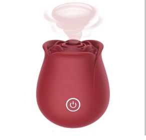 The Rose Women Rose Sucking Vibrator Sex Toy 10-Speed G-spot Massager Clit - RED