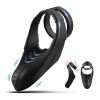 Silicone Penis Ring Couple Penis Vibrating Ring, Soft Sex Vibrators for Women and Men Anal and Clitoris Stimulation, for Ejaculation Delay - Black