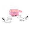Faux Leather Choker Collar With Nipple Breast Clamp Clip Chain Couple SM Sex Toys For Woman Sex Tools For Couples Adult Games - BLACK