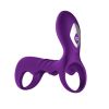 USB Charging Male Vibrating Ring, 9 Speed Vibrating Ring Vibrating Band - Purple