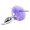 Detachable Anal Plug Real Bunny tail Smooth Touch Metal Butt Plug Tail Erotic BDSM Sex Toys for Woman Couples Adult Games - black