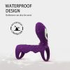 USB Charging Male Vibrating Ring, 9 Speed Vibrating Ring Vibrating Band - Purple