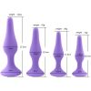 Sex Shop Purple and Black 4pcs/set 4Size Silicone Anal Plug Anal Massage Stimulate Insert Anus Adult Game Sex Toy - Purple
