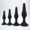 Sex Shop Purple and Black 4pcs/set 4Size Silicone Anal Plug Anal Massage Stimulate Insert Anus Adult Game Sex Toy - Purple