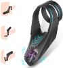 Silicone Penis Ring Couple Penis Vibrating Ring, Soft Sex Vibrators for Women and Men Anal and Clitoris Stimulation, for Ejaculation Delay - Black