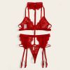 Sexy Ultra Slim Breathable Traceless Bra Women Suit Thin Strap One Thread T Back See through Sexy Lingerie - S - Red