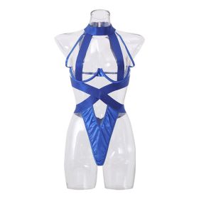 Fashion Sexy Women Clothing Nylon  Lingerie (Option: Sapphire Blue-S)