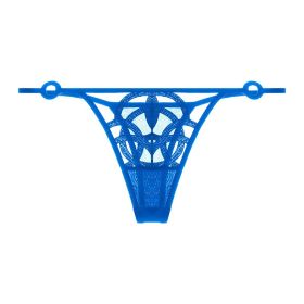 Women's Underwear Big Chest Small Push-up Thin (Option: Blue 077T-L)